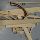Civaner 11 Pcs Doll Garment Rack with Wooden Clothes Hanger for 18 Inch Girl Doll Clothes Mini Hangers Wardrobe Furniture Accessories for Dollhouse Baby Shower Supplies (Wood)