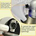 Funnel for Kitchen Aid Mixer KSM150 5 - Stand Mixer Attachment Funnel,Guided Pouring Tool for Flour, Egg Liquid & Dry Ingredients,Mess-Free Baking Accessory (White)