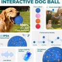 KITPLUS Smart Interactive Dog Toy Ball Automatic Moving, Bouncing & Rolling, 3 Modes, Chew-Proof E-TPU Shell, Waterproof, Rechargeable,Dog Ball for Medium and Large Dogs,Blue