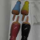 Drip Irrigation Stakes - Extra Large Improved Drip Easy-Refill 4 Week Waterer System with Large Reservoir Bulbs - Automatic Self-Watering Device for Indoor & Outdoor Plants (Black, Red, Blue and Yellow)