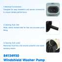 84134930 Front Windshield Washer Pump w/Grommet Windshield Wiper Pumps for 2010-2017 Chevrolet/Ford/GMC/ 2007-2023 Jeep Wrangler, 2014-2022 Jeep Cherokee
