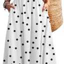 Mieazom Women's Maxi Dress Summer Sleeveless Swing Sundress Casual Loose Tank Long Dresses with Pockets, Small