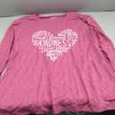 Anbech Women's Long Sleeve Graphic Tshirts Kindness Print Crew Neck Casual Tee Tops (X-Large)