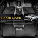 Wailtnb-Mats for Chevrolet Silverado/GMC Sierra 1500 2014-2018 (Double Cab) Silverado Legacy/Sierra LD 2019, 2500/3500 HD 2015-2019 Floor Mat All Weather Floor Liner Car Mat for Silverado Custom Fit