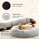 Sweetcrispy Large Dog Bed for Indoor, Calming Donut Bed for Dogs and Cats