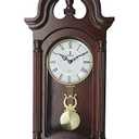 Pendulum Wall Clock Battery Operated - Wooden Hanging Grandfather Wall Clock with Pendulum, 23.5x9 inch - Quiet, Non-Chiming, with Real Wood for Living Room Decor, Office & Home Décor Gift