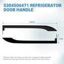 BlueStars 5304506471 Refrigerator Door Handle (Set 2 Packs) - Replace 5304486361 5304504509 5304504510 5304510039 242059503 242059506 AP6036332 PS11770475 5304510041 4390912 PS11731976 EAP11731976