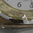 Tebery Silent Modern Quartz Flower Design Decorative Wall Clock Non-Ticking Digital 11-Inch Clock (White)