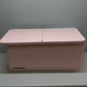 Permasteel 80 Quart Party Cooler, Rolling Ice Chest with Wheels and Handles for Indoor Outdoor Patio (Pink)