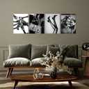 4Pcs African American woman Prints Fashionable Women's Retro elegance Luxury Glamour Posters Modern picture Black and White canvas Wall Artwall decoration paintings 12x16 Inches Unframed