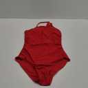 Century Star One Shoulder One Piece Swimsuit Women Tummy Control Modest Bathing Suits Full Coverage Swimming Suits Swimwear (Small, Red)