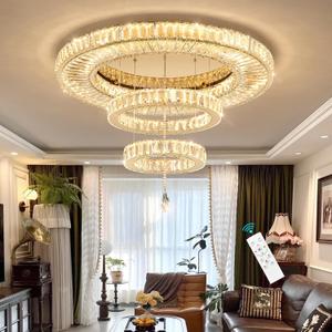 Modern Chandelier for Living Room Light Indoor LED Dimmable Lights Ceiling Chandeliers for Dining Room Bedroom Entryway Gold 60W LEDs Fixtures 4800 Lumens, W32"