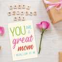 4 x Funny Mothers Day Card, Mothers Day Gift for Mother from Daughter Son