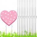 24 Pcs Metal Yard Sign Stakes 13 Inch Heavy Duty Wire Stake for Corrugated Plastic Signs Halloween Tombstone Christmas Thanksgiving Lawn Signs Holder