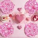 48pcs Pink Heart Valentine's Day Napkin Happy Valentine's Day Party Decoration Disposable Paper Napkin for Valentine Day, Anniversary,Wedding Table Decoration Table Decor,6.5 6.5inch