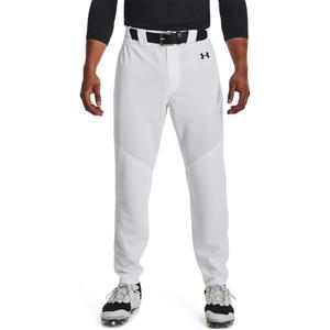 Under Armour Men's Utility Baseball Straight Leg Pant Pipe 22 (Large, (100) White / / Black)