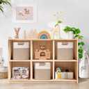 13 Inch Storage Cubes, 3 Pack Cube Storage Bins for Organizing, Cotton Rope Woven Baskets for Shelves, Bathroom, Kids Room, Closets, Baby Nursery