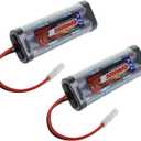 Tenergy 7.2V Battery Pack High Capacity 6-Cell 3000mAh NiMH Flat Battery Pack, Replacement Hobby Battery for RC Car, RC Truck, RC Tank, RC Boat with Standard Tamiya Connector, 2-Pack