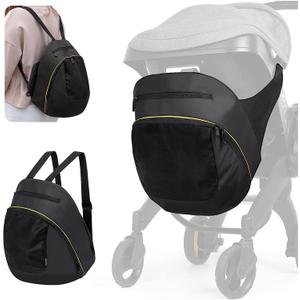 Clip-On Storage Bag Compatible with Doona Stroller & Carseat, Large Capacity Storage Space Diaper Bag with Non-Slip Zipper, Stroller Organizer Bag Wearable Backpack Mother's Bag All Day Bag