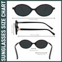 BOTEN Retro Oval Sunglasses for Women Men Small 90s Sun Glasses Trendy Round Shades Cute Designer Sunnies, 2 Pack Tortoise Frame/Brown Lens+black Frame/Grey Lens