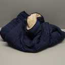 Cotrasen Mens Puffer Jacket Sherpa Lined Water Resistant Hooded Full Zip Mid-Weight Warm Insulated Winter Coat, L