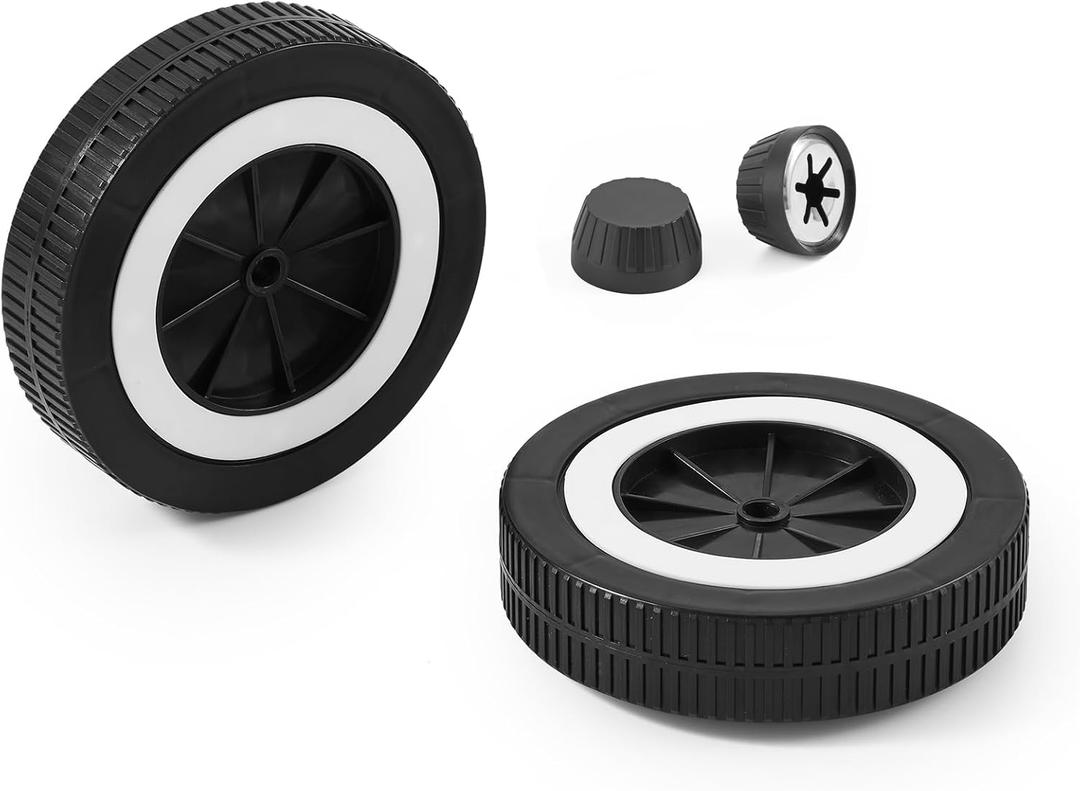 65930 Replacement Wheels 6" for Weber Kettle Grill Parts 65436 Weber Charcoal Grill 18 22 Kettle Wheels with Hub Caps One-Touch Retainer Cover 741001 Jumbo Joe Comp BBQ Replacement Parts 6 Inch