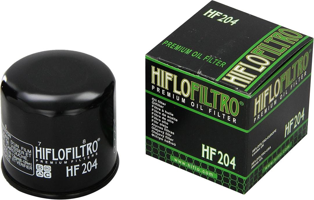 HiFloFiltro HF204 Black Standard Premium Oil Filter, Single