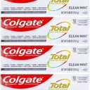 Colgate Total Toothpaste, Clean Mint, Paste Formula, 4.8 oz (Pack of 3)