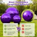 6PCS Inflatable Mirror Balls with Electric Pump,Large Disco Balls Decor Reusable PVC Balloon for Large Event, Party, Concerts, Stage, Wedding Decoration(Purple, 6pcs+Pump)