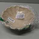 LuxLand Home Large Decorative Bowl, Modern Storage Bowls for Home Decor, Artificial Stone Beige Color, Stylish Decorative Fruit Bowl for Kitchen Counter, Key Bowl for Entry Table, Ruffle Decor