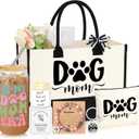 JoycuFF Dog Mom Gifts for Women, Mothers Day Birthday Christmas Gifts for Dog Mom Best Friend Sister Daughter Women Tote Bag