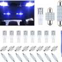 24 Pieces Dome Light LED Car Interior Bulb Kit Set 194 T10 DE3175 578 31mm 42mm Bulbs Interior Replacement Lights for Car Map License Plate Door Side Marker Cornering Trunk Light - Blue
