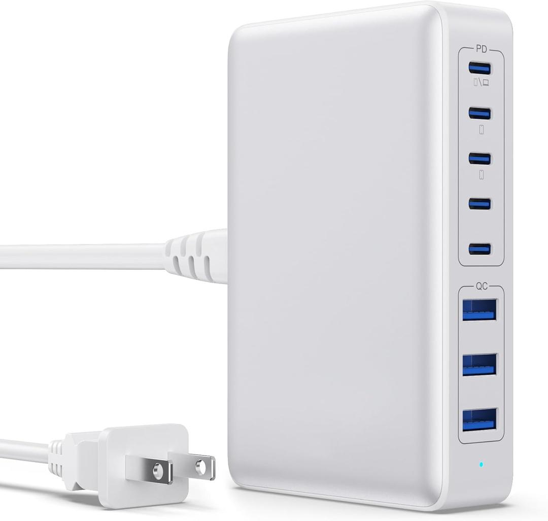 USB C Charger 630W USB C Charger Block 10-Ports GaN IV Fast Charging Station,Dual PD 100W Laptop Charging Hub Wall Charge Adapter Compatible with MacBook/Air,DELL,Steam Desk,iPhone 16/15/Galaxy S25