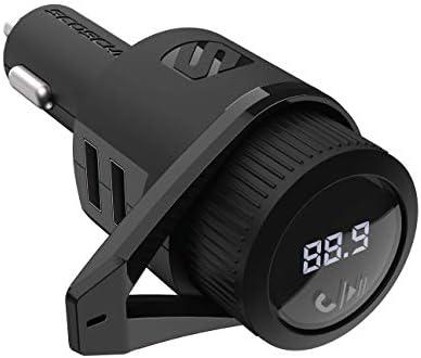 Scosche BTFM5 Bluetooth Hands-Free Car Kit with Digital FM Transmitter and Dual 12W USB Charging Ports For Vehicles