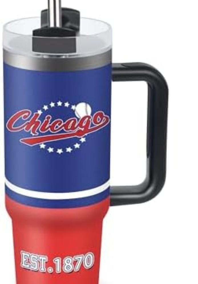 Veminei Tumbler 30oz Straight Skinny Car Cups With Insulated Cup Sleeve Portable Handle, Sports Travel Coffee Mug, Stainless Steel, Insulated,Classic Collection Gifts for Fans, NO LID