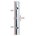 Connecting Rod 1-3/8" OD x 9" L Heavy Duty Scaffolding Coupling Pin with 1/4" Collar - 4 Pack