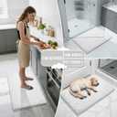 Yimobra Bathroom Rugs Non Slip Washable 32x20 Inch - Ultra Soft Absorbent Chenille Bath Mat, Quick Dry Shaggy Floor Carpet for Tub Shower, White Home Decor Accessories