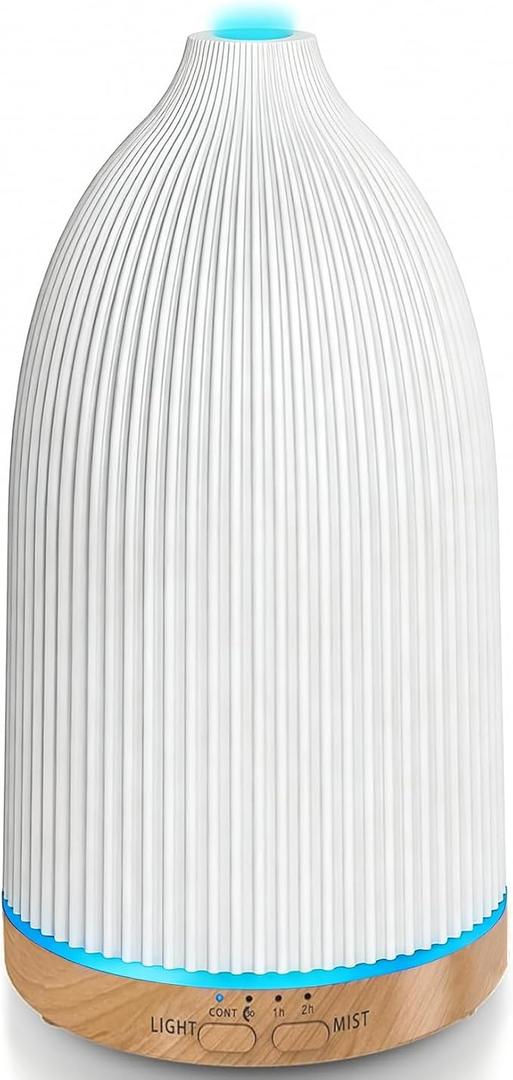 URPOWER 100ML Essential Oil Diffusers for Home with 7 LED Color Changing Lights, Timer & AutoOff Ultrasonic Aromatherapy Diffuser Cool Mist Humidifer Scent Diffuser for Bedroom, Office, Yoga