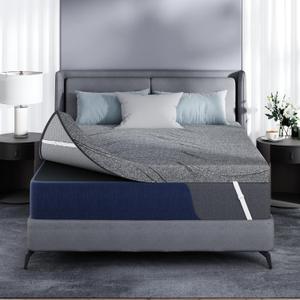 4 Inch Firm Mattress Topper King, Cooling Memory Foam & Non-Slip Straps