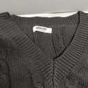 COOFANDY Men's Sweater Vest Cable Knitted V Neck Slim Fit Sleeveless Pullover Sweater (Medium, Black)