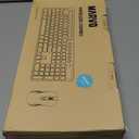 Wireless Keyboard and Mouse Combo, MARVO 2.4G Ergonomic Wireless Computer Keyboard with Phone Tablet Holder, Silent Mouse with 6 Button, Compatible with MacBook, Windows (Black)