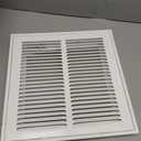 Return Air Filter Grille Fit 12x12 Duct Opening,Steel Air Return Vent Cover Grill,HVAC Vent Covers for Wall and Ceiling,Holds 1" Thick AC Filter