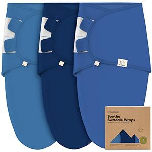 3-Pack Organic Baby Swaddle Sleep Sacks - Swaddles for Newborns, Infant 0-3 Months, Baby Girls, Boys, Soft & Snug Newborn Sleep Sack, Nursery Swaddling Blankets (Frost, OS)0-3 months