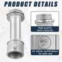 Relaxweex 4 Pack Emt to Box Offset Connector with Set Screw and Lock-nut Conduit Fittings for Electrical Fittings Galvanized Steel Emt Conduit Screw Connector(3/4inch)