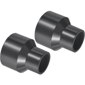 PATIKIL PVC Reducer Pipe Fitting 2x1.3 Inch Socket, Straight Coupling Adapter Connector, Grey
