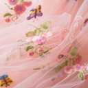 NNJXD Baby Girl Tulle Dress Casual Flower Embroidery Toddler Dresses (Pink)