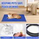 RIOGOO Pet Heating Pad, Electric Heating Pad for Dogs and Cats with Timer, 6 Level Adjustable Temperature Dog Heated Blanket (Blue, S: 20x15)