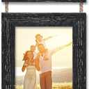5x7 Wall Hanging Picture Frames Collage with 3 Opening Frames Black