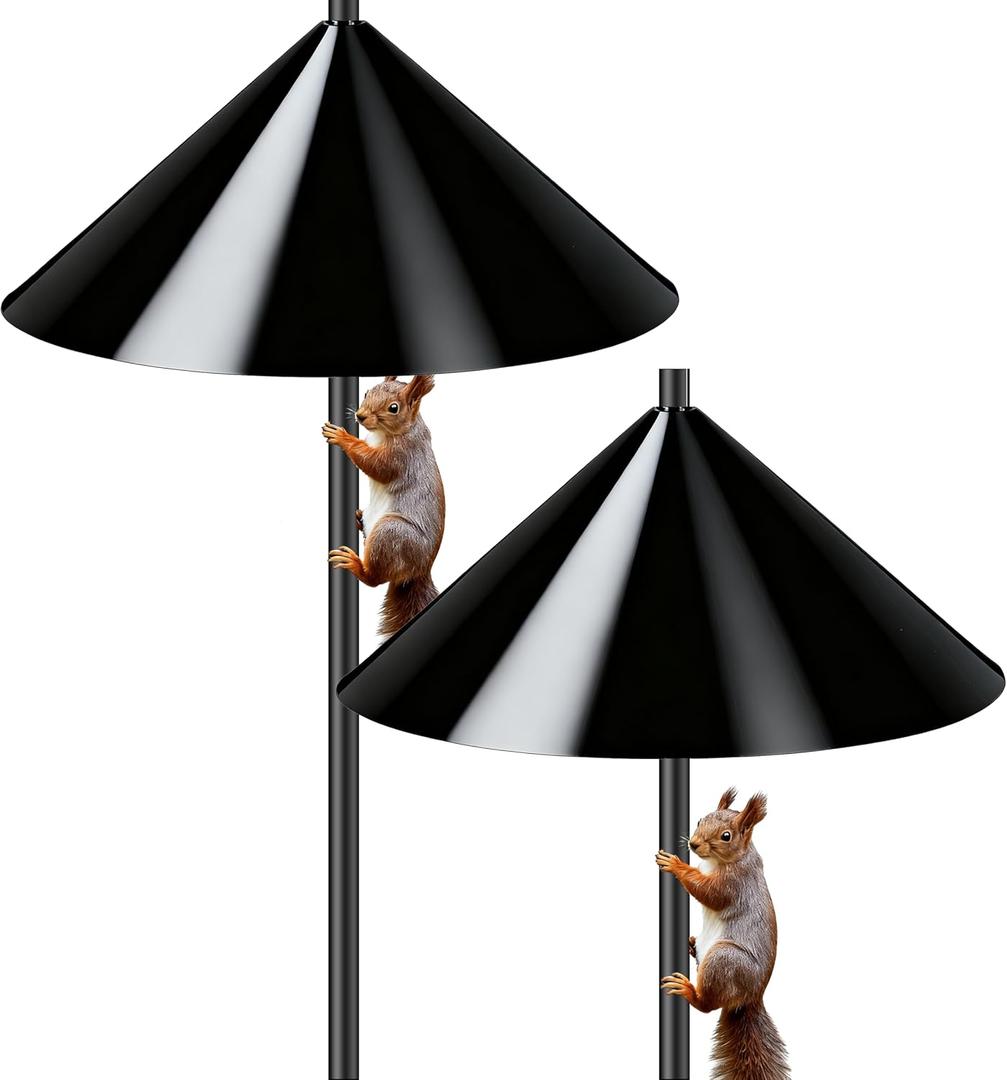 Squirrel Baffle 19 Inch for Bird Feeder Pole, Weather-Resistant & Easy Install