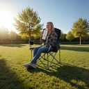 VEVOR Oversized Camping Folding Chair, Portable Heavy Duty Outdoor Quad Lumbar Back Padded with Side Pockets, Cup Holder and Cooler Bag for Beach, Lawn, Picnic, Fishing, Backpacking, 2 Pack, 24.8"D x 38.6"W x 39"H